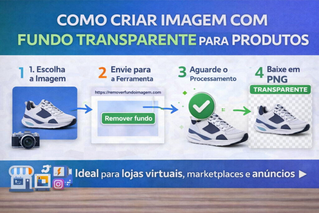 Como criar imagem com fundo transparente para produtos