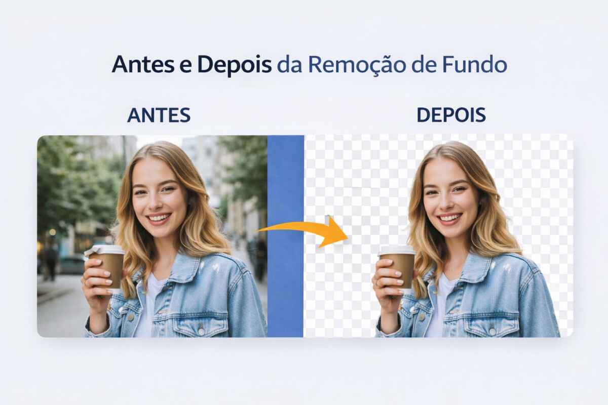 antes e depois remover fundo de imagem